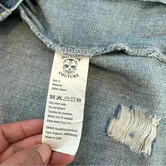 HIPCHIK COUTURE JEAN JACKET size S - Picture 12 of 12